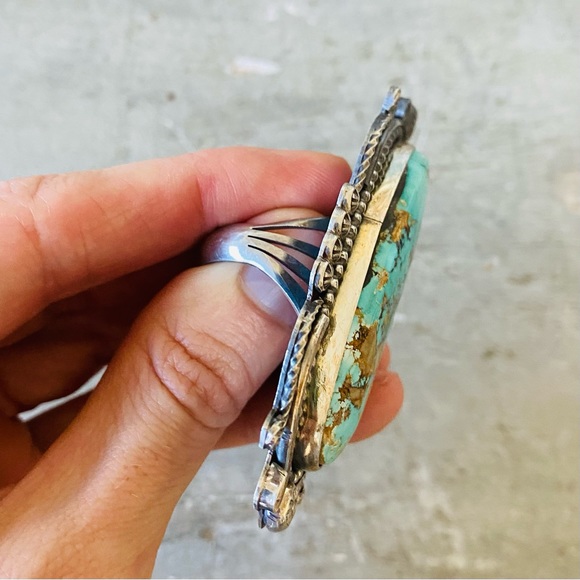 SOLD ♥️ Apache ♥️ Rosella Paxson Sterling Silver & Turquoise Ring - Picture 6 of 14
